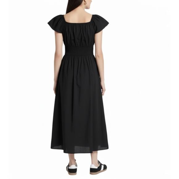 Universal Thread Dress Smocked Waist Cotton Midi WMNS Sz 2X Milkmaid Cottagecore - Picture 3 of 10